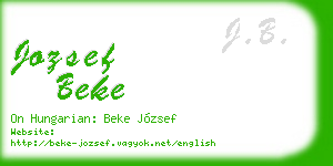 jozsef beke business card