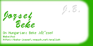jozsef beke business card